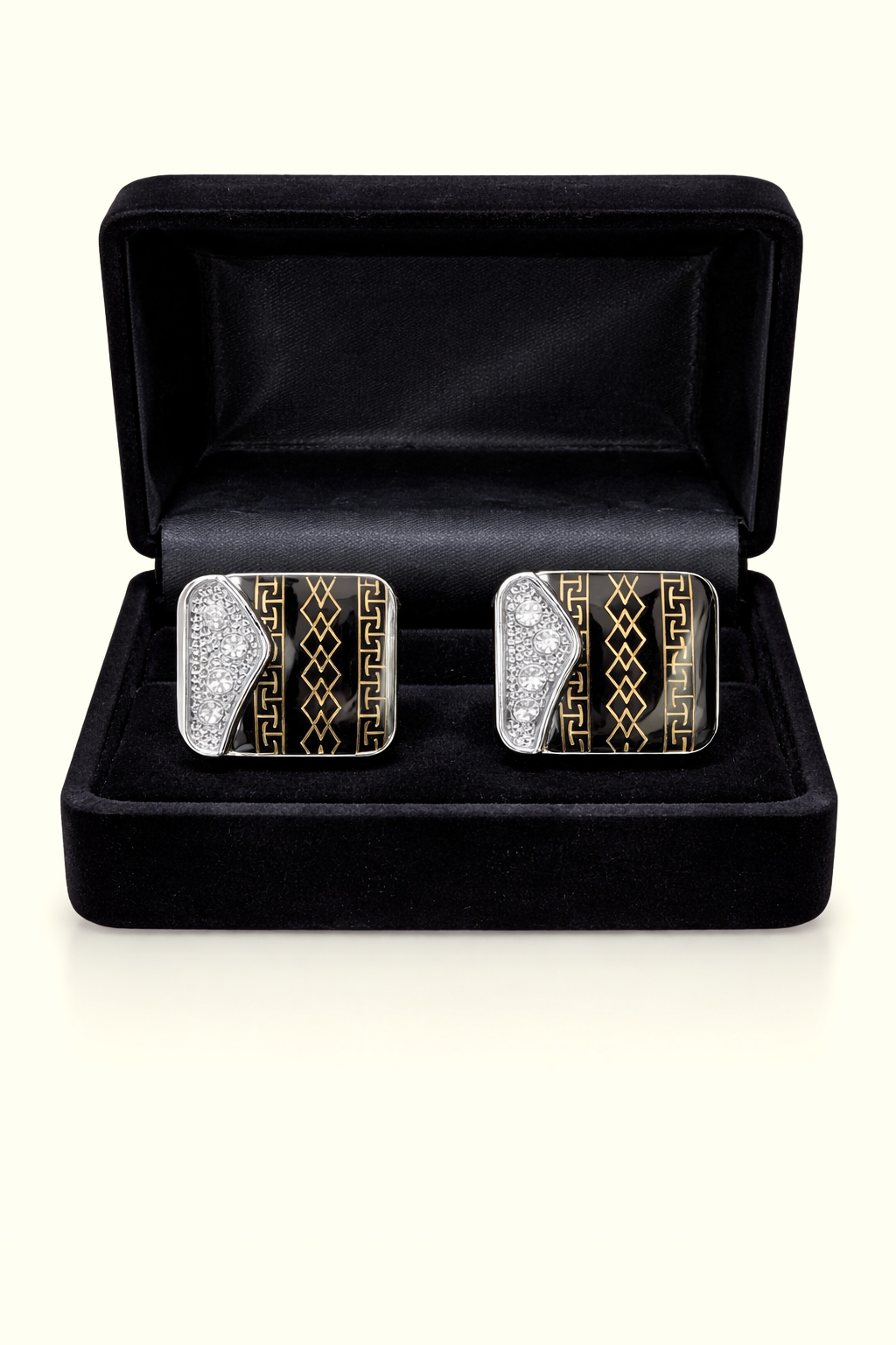 Royal Obsidian Crest Cufflinks