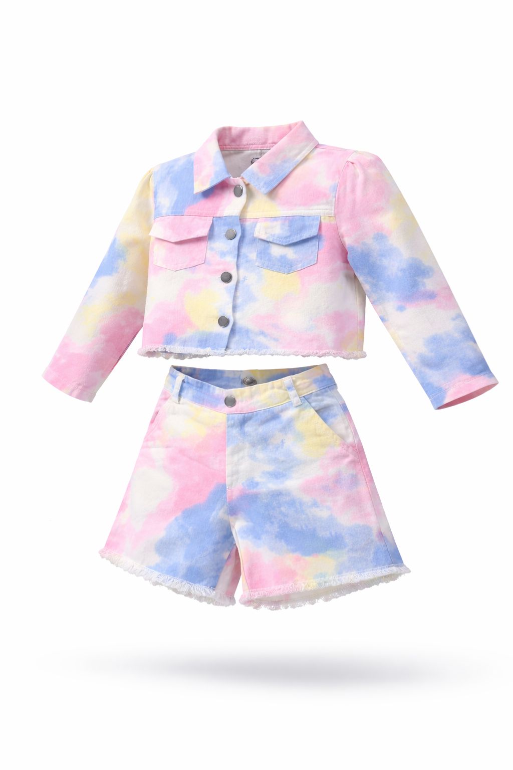 Rainbow denim outfit