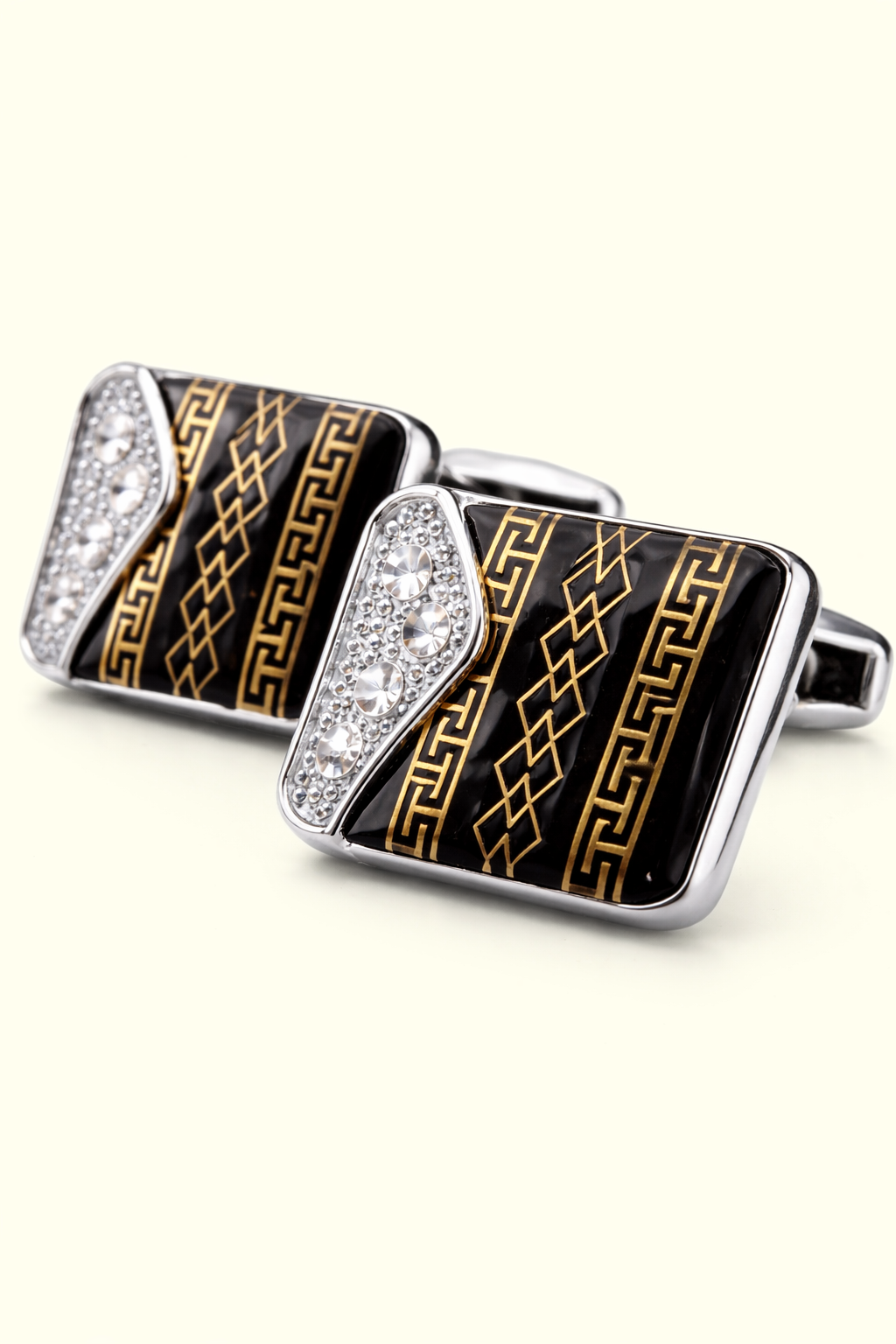 Royal Obsidian Crest Cufflinks