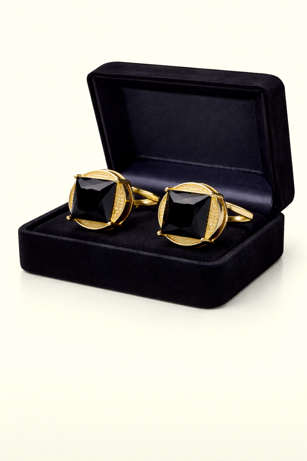 Royal Obsidian Crown Cufflink