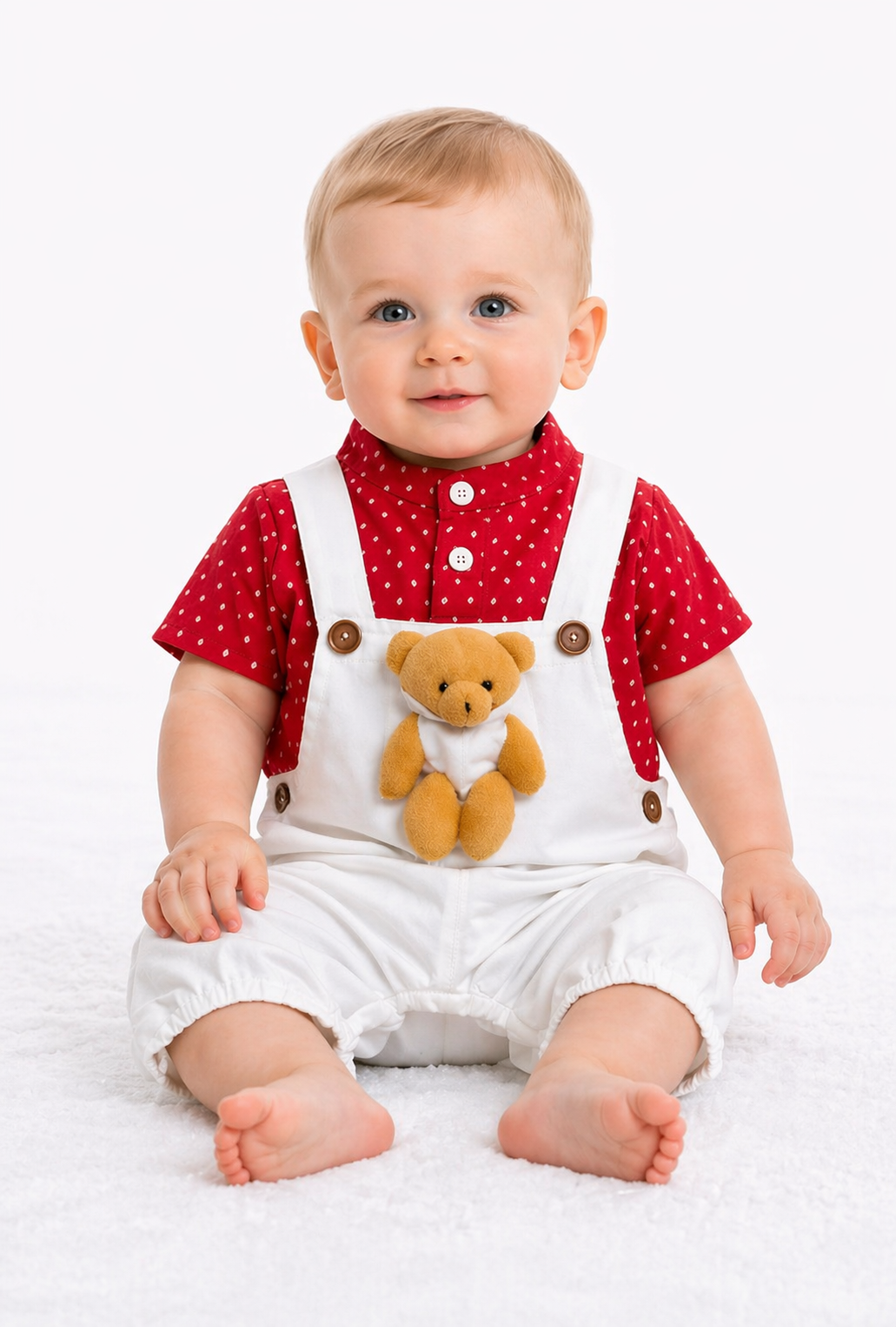 Baby Dungaree Romper Set