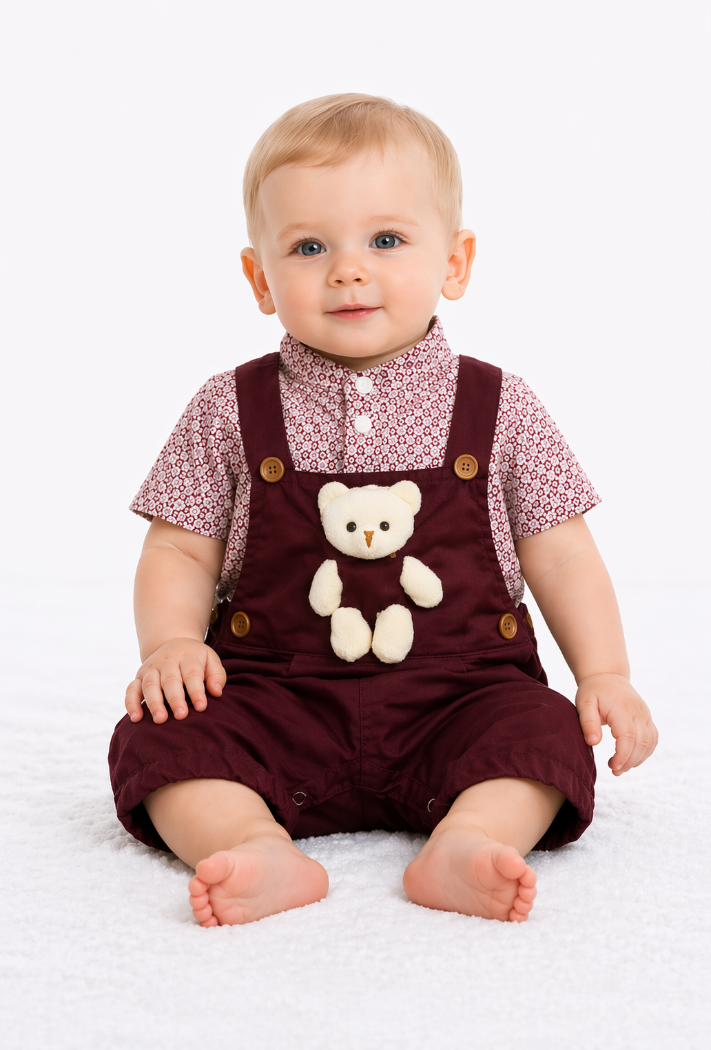 Baby Dungaree Romper Set
