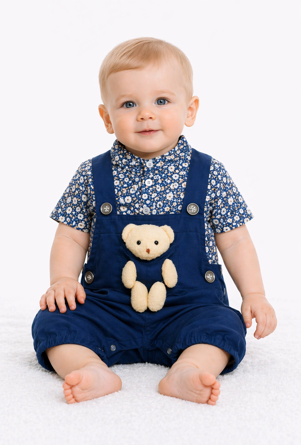 Baby Dungaree Romper Set