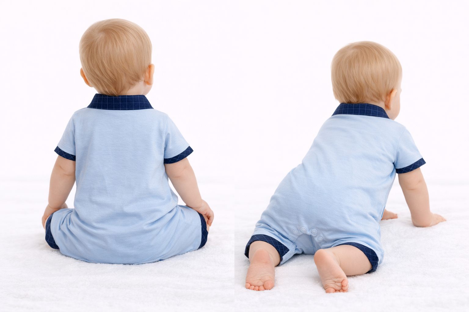 Classic Polo-Style Baby Romper