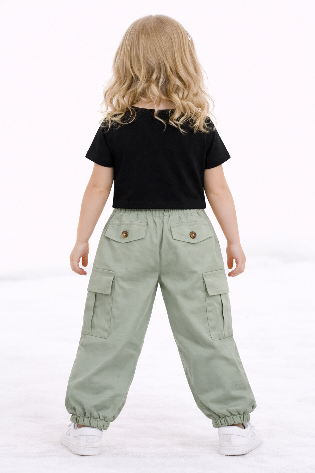 California Streetwear Co-Ord Set – Black Tee & Utility Cargo Pants
