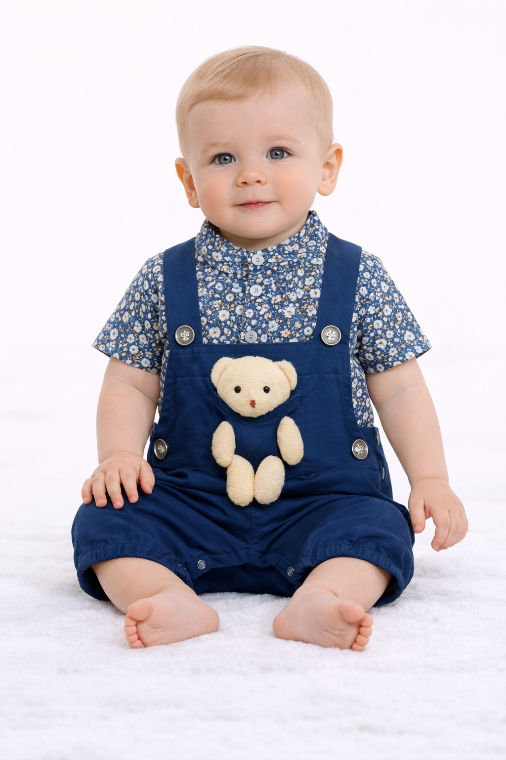 Baby Dungaree Romper Set