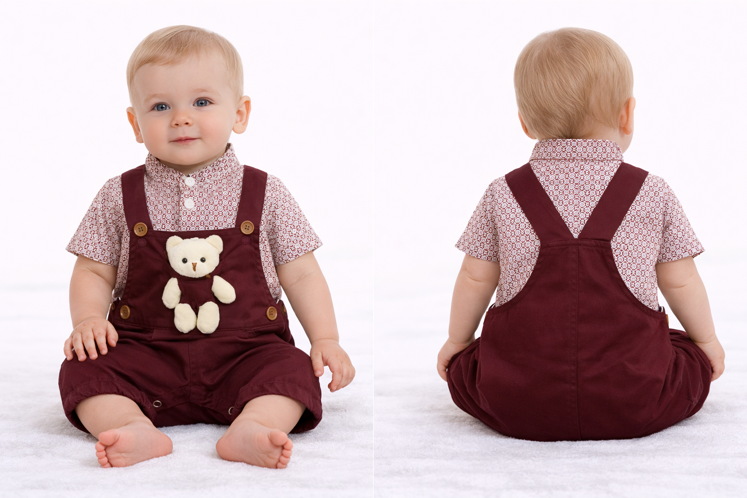Baby Dungaree Romper Set