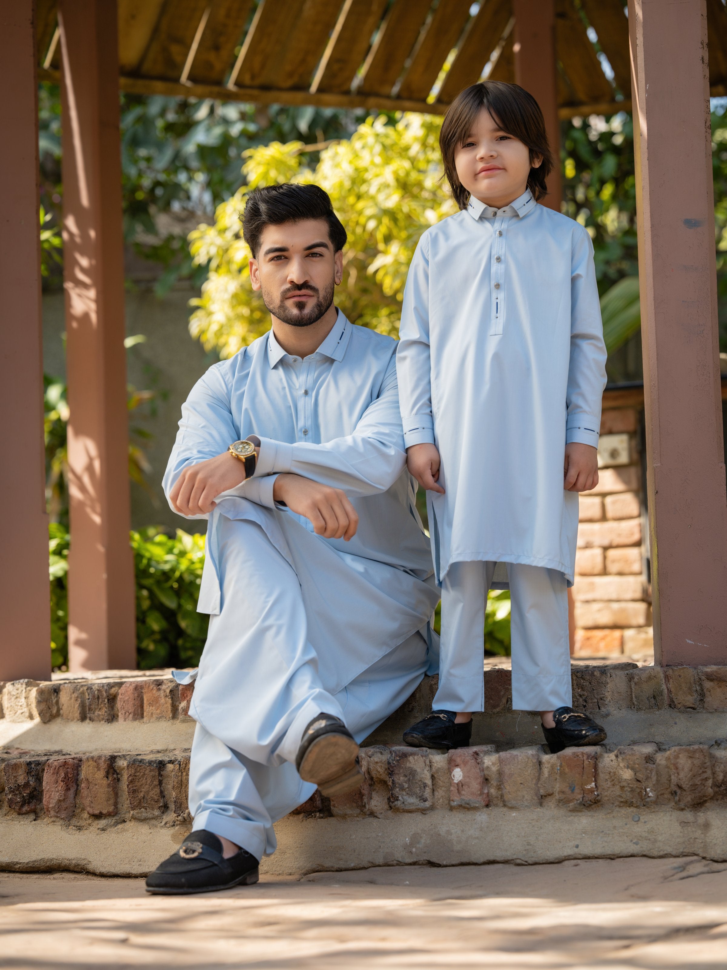 Ice Blue Shalwar Qameez