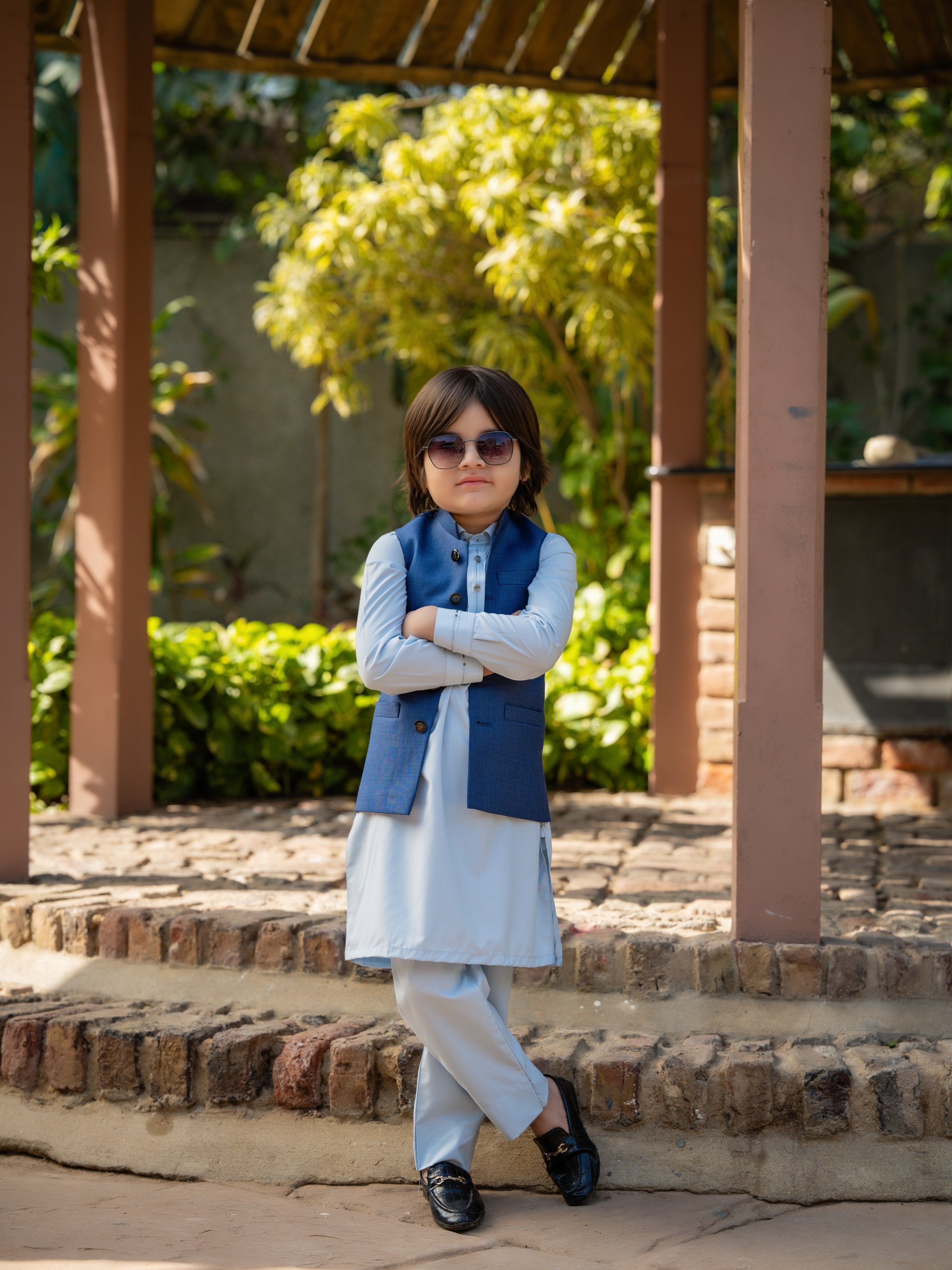 Royal Blue Kids Waistcoat
