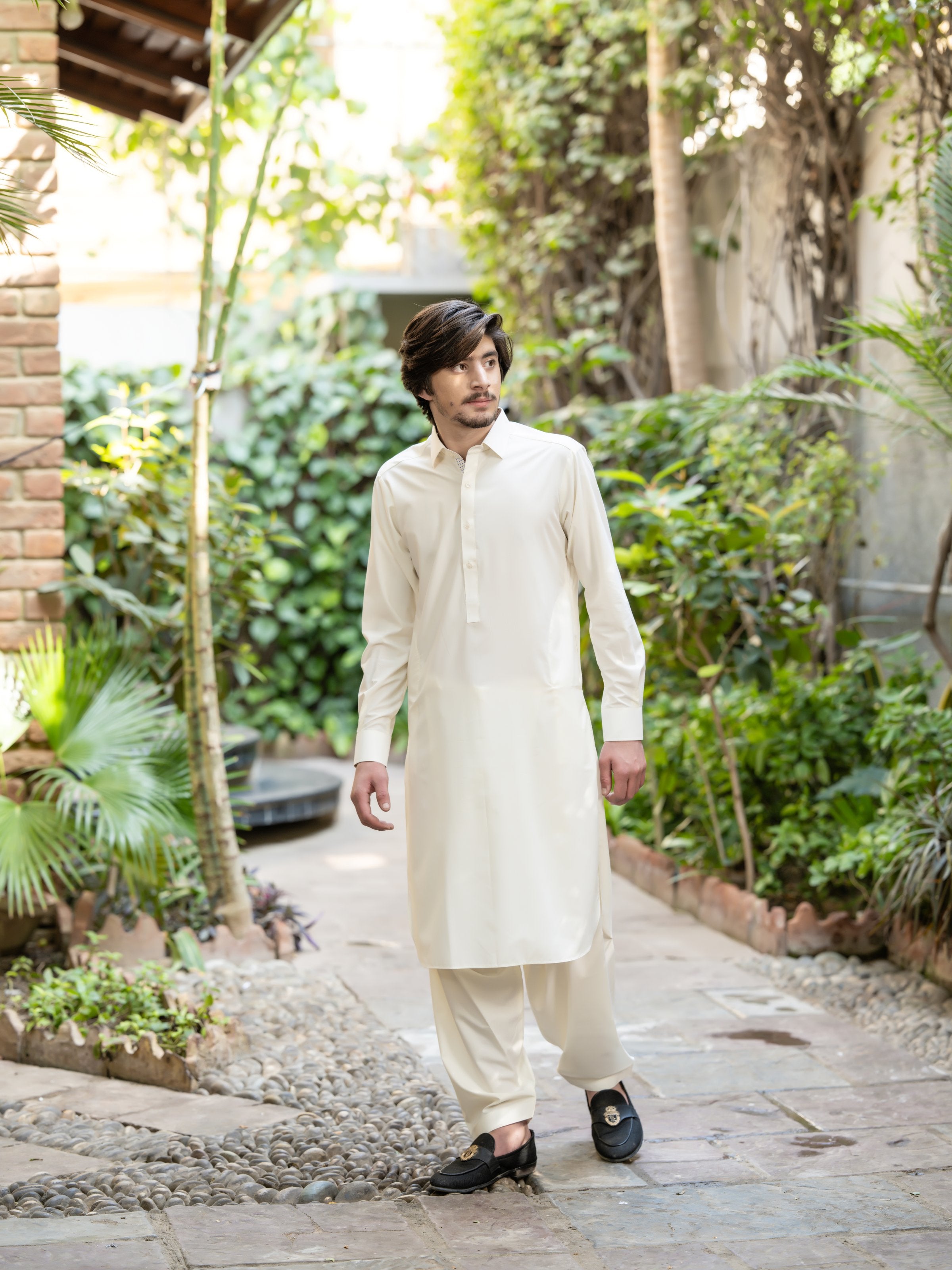 Ivory Shalwar Qameez