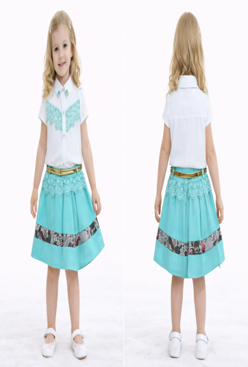 Elara Lace Shirt & Skirt Set