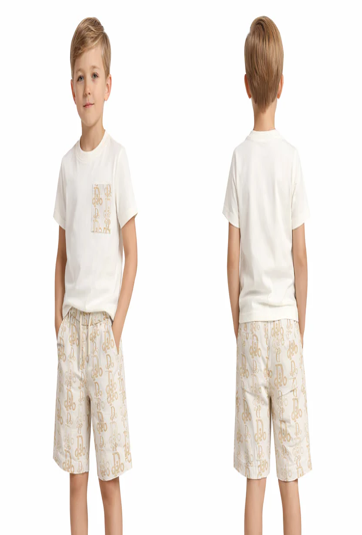 Bambenie Premium Boys Summer Co-Ord Set – Cotton T-Shirt & Printed Shorts (2–8 Years)